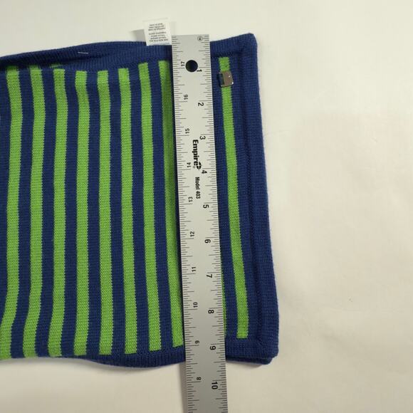 Nike Golf Scarf Striped Navy Green Neck Warmer Y2K Outdoor Winter Sports - Picture 6 of 8